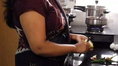 Pretty Indian Big Boobs Stepmom Fucked in Kitchen by Stepson video